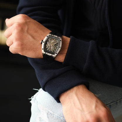 SKELETON CHRONO  DARK SILVER