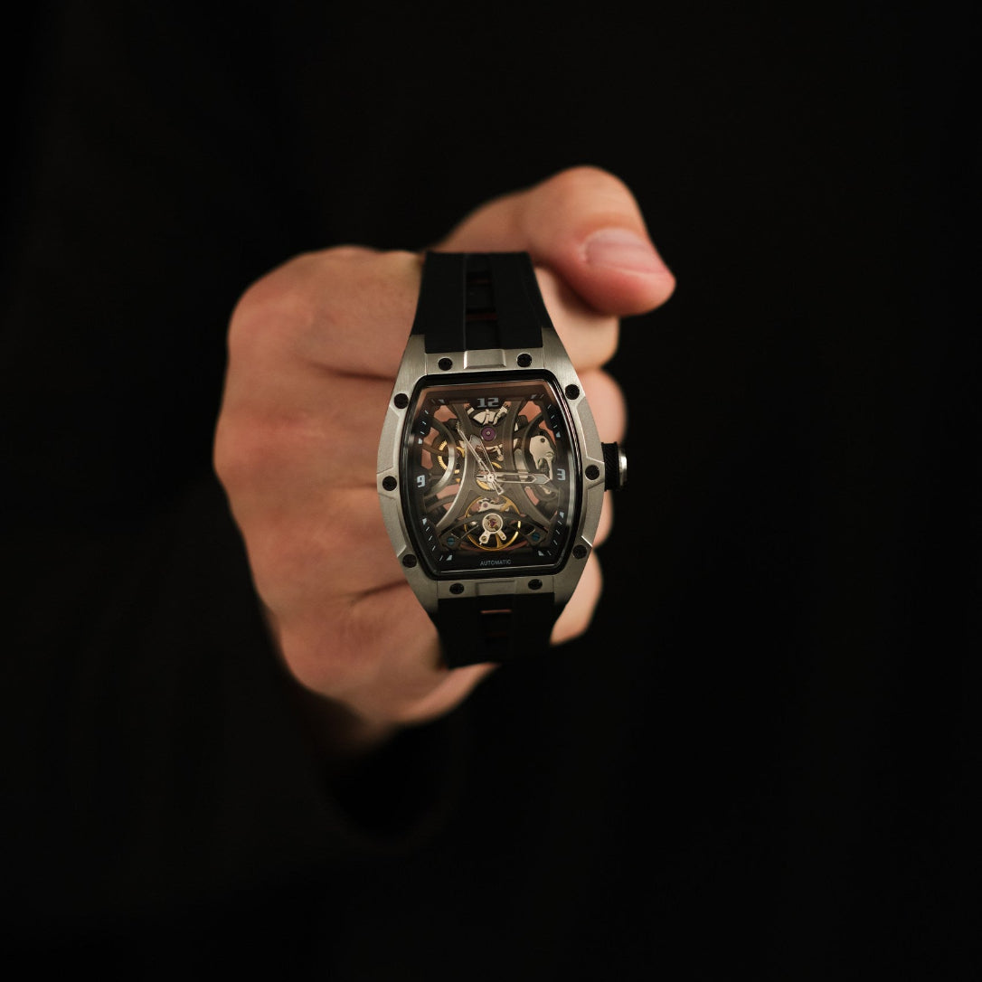 SKELETON CHRONO  DARK SILVER